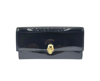 Alexander Mcqueen Women's Black Patent Leather Continental Wallet In Black