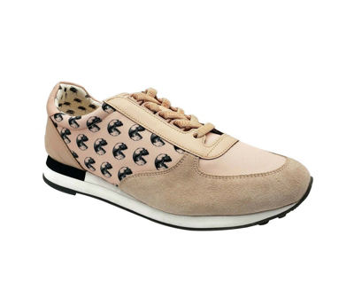 Bally Men's Pink Gavino Consumers Nylon / Leather / Suede Lace Up Sneaker