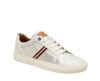 BALLY BALLY MEN'S WHITE CALF LEATHER SNEAKERS WITH RED BEIGE HERK-U-07 (7 D US)
