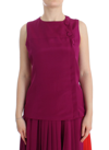 BARBARA CASASOLA BARBARA CASASOLA STUNNING SILK SLEEVELESS PURPLE WOMEN'S BLOUSE