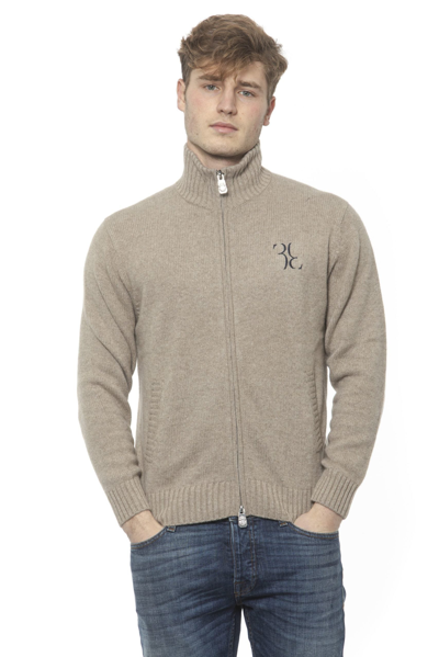 Billionaire Italian Couture Zipped Emboidered  Jumper In Beige