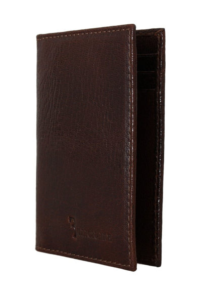 Billionaire Italian Couture Leather Bifold Men's Wallet In Brown