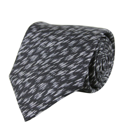 Bottega Veneta Men's Dry Brush Black/white Silk Pattern Tie 325511 1061 In Black / White