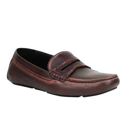 Bottega Veneta Men's Worn Burgundy Leather Loafer Shoes 427368 2240 (41 Eu / 8 Us)