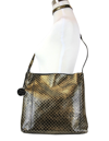 Bottega Veneta Intrecciomirage Leather Messenger Bag In Gold / Black