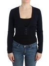 CAVALLI CAVALLI BLACK CROPPED WOOL WOMEN'S CARDIGAN