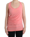 CAVALLI CAVALLI PINK COTTON TANK WOMEN'S TOP