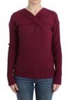 Cavalli Women Purple Knitted Wool Sweater In Purple