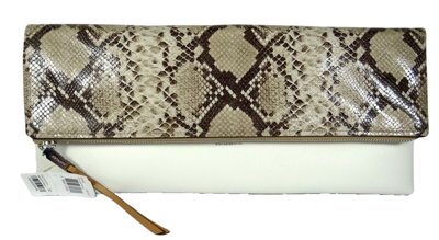 Coach The Large Clutchable In Python Print Leather Bag In White Multi