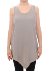 COMEFORBREAKFAST COMEFORBREAKFAST GRAY VISCOSE TANK TOP SHIRT WOMEN'S BLOUSE