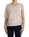 COSTUME NATIONAL COSTUME NATIONAL BEIGE ASYMMETRIC TOP WOMEN'S BLOUSE