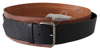 COSTUME NATIONAL COSTUME NATIONAL BLACK BROWN LEATHER WIDE SILVER BUCKLE WOMEN'S BELT