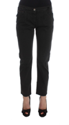 Costume National Black Cotton Capri Cropped Denim Jeans In Black