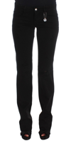 COSTUME NATIONAL COSTUME NATIONAL BLACK COTTON SLIM FIT BOOTCUT WOMEN'S JEANS