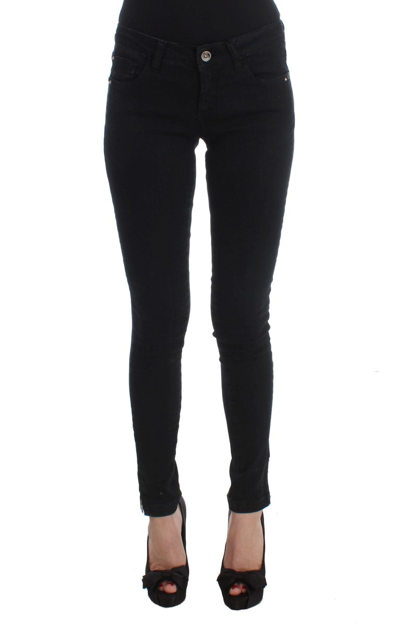 Costume National Cotton Slim Fit Women's Jeans In Black