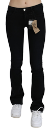 Costume National Chic Black Slim Fit Low Waist Denim In Black