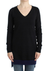 Costume National Elegant V-neck Lightweight Sweater In Black