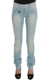 COSTUME NATIONAL COSTUME NATIONAL BLUE COTTON BLEND SUPER SLIM FIT WOMEN'S JEANS