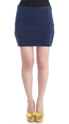 Costume National Blue Nylon Mini Skirt In Blue