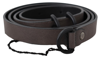 COSTUME NATIONAL COSTUME NATIONAL BROWN LEATHER SKINNY ROUND BUCKLE WOMEN'S BELT