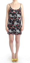 Costume National Multicolor Silk Floral Mini Dress In Multicolor