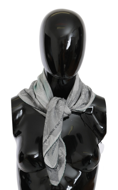 COSTUME NATIONAL COSTUME NATIONAL GRAY SILK FOULARD WRAP | WOMEN SCARF