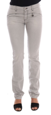 Costume National Sophisticated Gray Super Slim Jeans In Gray