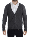 COSTUME NATIONAL COSTUME NATIONAL GRAY WOOL BUTTON CARDIGAN MEN'S SWEATER