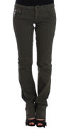 COSTUME NATIONAL COSTUME NATIONAL GREEN SLIM LEG WOMEN'S JEANS