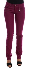 Costume National C'n'c  Purple Cotton Stretch Slim  Jeans In Purple