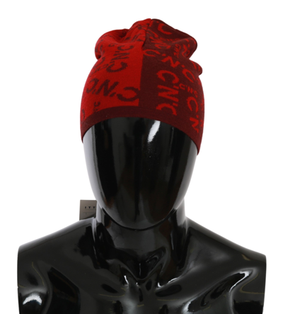 COSTUME NATIONAL COSTUME NATIONAL CHIC RED BEANIE WOOL MEN'S BLEND
