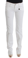 COSTUME NATIONAL COSTUME NATIONAL WHITE COTTON SLIM FIT DENIM BOOTCUT WOMEN'S JEANS