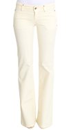 COSTUME NATIONAL COSTUME NATIONAL WHITE COTTON STRETCH FLARE WOMEN'S JEANS