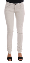 COSTUME NATIONAL COSTUME NATIONAL WHITE COTTON STRETCH SLIM WOMEN'S JEANS