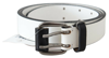 COSTUME NATIONAL COSTUME NATIONAL WHITE GENUINE LEATHER SILVER BUCKLE WAIST WOMEN'S BELT