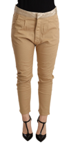 Cycle Beige Mid Waist Slim Fit Skinny Stretch Trouser In Beige