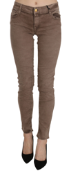 CYCLE CYCLE BROWN LOW WAIST SLIM FIT SKINNY WOMEN'S PANTS