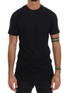 DANIELE ALESSANDRINI DANIELE ALESSANDRINI BLACK COTTON CREWNECK MEN'S T-SHIRT