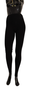 Dolce & Gabbana Gray Cashmere Tights Stocking Pantyhose Socks In Black