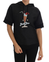 Dolce & Gabbana Black Fairy Tale Crystal Hooded Sweater In Black