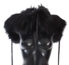 Dolce & Gabbana Black Fox Fur Shoulder Wrap Cover Collar Scarf In Black