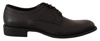 Dolce & Gabbana Black Leather Lace Up Mens Formal Derby Mens Shoes In Black