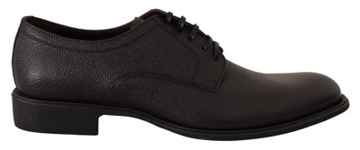 Dolce & Gabbana Black Leather Lace Up Mens Formal Derby Mens Shoes