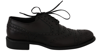 DOLCE & GABBANA DOLCE & GABBANA BLACK LEATHER WINGTIP OXFORD DRESS  MEN'S SHOES