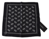 Dolce & Gabbana Black Patterned Square Scarf  Silk  Handkerchief In Black
