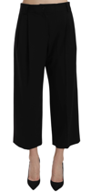 Dolce & Gabbana Black Print Trousers Pants In Black