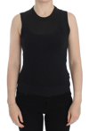 Dolce & Gabbana Black Sleeveless Crewneck Vest Pullover In Black