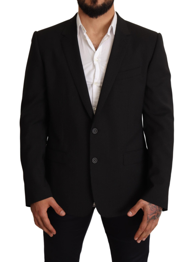 Dolce & Gabbana Elegant Slim Fit Martini Blazer Men's Jacket In Black