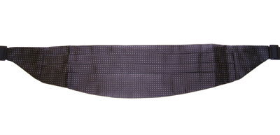 DOLCE & GABBANA DOLCE & GABBANA BLACK WAIST SMOKING TUXEDO CUMMERBUND  MEN'S BELT