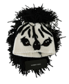 DOLCE & GABBANA DOLCE & GABBANA BLACK AND WHITE KNITTED CASHMERE WOMEN'S BEANIE